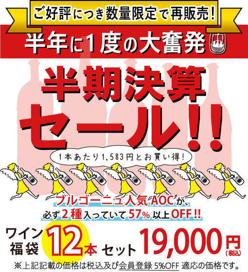 【好評につき再販】半期決算セール！ワイン12本セット